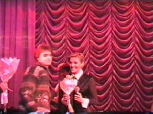 Журналист Денис Бессонов и Лайма Вайкуле