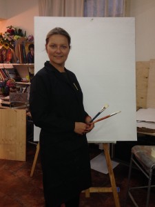 Елена Уитман. У мольберта. Елена Уитман. У мольберта. Художник, рисунки.