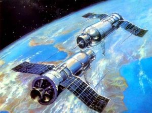 "Салют-6". Картина Владимира Джанибекова "Салют-6". Картина Владимира Джанибекова