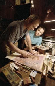 В. Джанибеков. Работа над картиной.