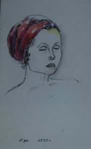 Графика с акварелью. Любовь Николаевна Фатьянова (Бакланова). По образованию она актриса, режиссёр. Но пожертвовала своей карьерой ради семейного уюта, мужа и детей. Светлана её рисовала, когда она цитировала стихи Омара Хайяма. Графика с акварелью. Любовь Николаевна Фатьянова (Бакланова). По образованию она актриса, режиссёр. Но пожертвовала своей карьерой ради семейного уюта, мужа и детей. Светлана её рисовала, когда она цитировала стихи Омара Хайяма.