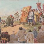 Открытка. Кутузов молится перед Казанской иконой Богородицы накануне Бородинской битвы. Зворыкин Открытка. Кутузов молится перед Казанской иконой Богородицы накануне Бородинской битвы. Зворыкин