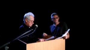 Рабочий момент съёмок эпизода "Речь Паустовского". Рабочий момент съёмок эпизода "Речь Паустовского".