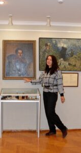 Фотосессия с портретом М. Ю. Лермонтова. Ольга Биценти, член Союза художников России.