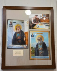 Икона св. Серафима Саровского с надписью от Императора Николая II.