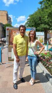 Народная артист РФ Евгений Князев и художник Александра Корчагина. Народная артист РФ Евгений Князев и художник Александра Корчагина.