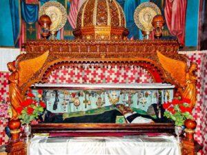 Мощи преп. Саввы Освященного в храме Благовещения Пресвятой Богородицы. Фото В. В. Шелгунова. Мощи преп. Саввы Освященного в храме Благовещения Пресвятой Богородицы. Фото В. В. Шелгунова.