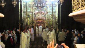 Литургия в Храме Гроба Господня Литургия в Храме Гроба Господня