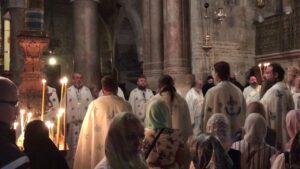 Литургия в Храме Гроба Господня Литургия в Храме Гроба Господня