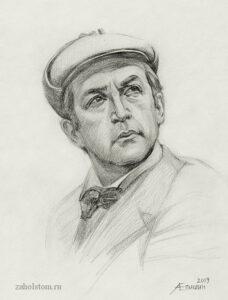 Шерлок Холмс - Василий Ливанов Шерлок Холмс - Василий Ливанов, портрет карандашом