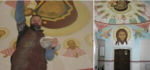 Художник Виктор Грабовский. Роспись храма. Художник Виктор Грабовский. Роспись храма.