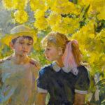 Картина "Золотые шары", живопись, масло, Владимир Гусев.