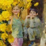 Картина "Золотые шары", живопись, масло, Владимир Гусев.