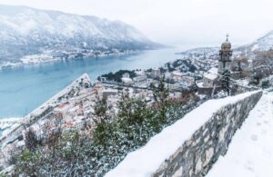 Черногория зимой. Которский залив Черногория, зима. Которский залив