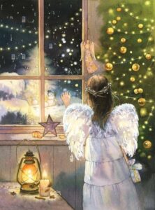 Девочка у Рождественской елки Девочка у Рождественской елки