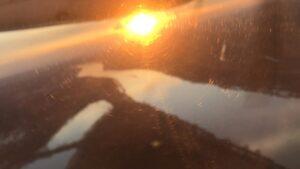 Сердце Белграда - место впадения Савы в Дунай. Сердце Белграда - место впадения Савы в Дунай, удалось зафиксировать с самолёта на закате солнца.