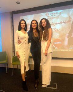 Вице-Королева Чёрного моря 2024 - Милана Эмирсалиева, Мисс Вселенная 2002 - Оксана Фёдорова, Королева Чёрного моря 2024 - Анастасия Афанасьева.